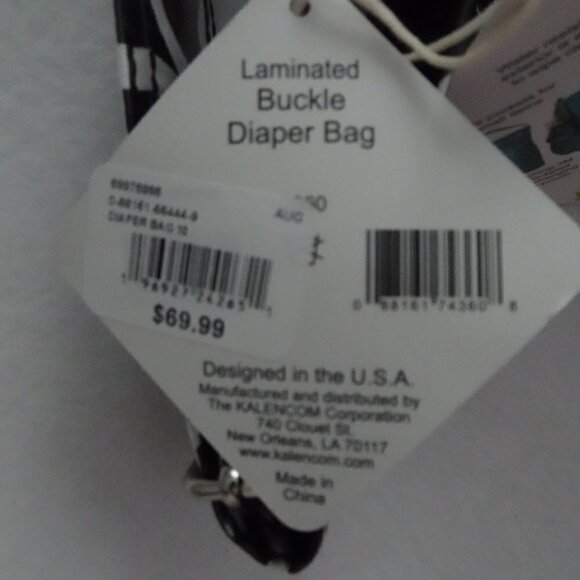 Kalencom Baby Diaper Bag + Bottle Bag Zip Pouch Changing Pad Accessories - Picture 12 of 12